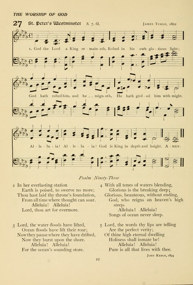 The Pilgrim Hymnal page 22