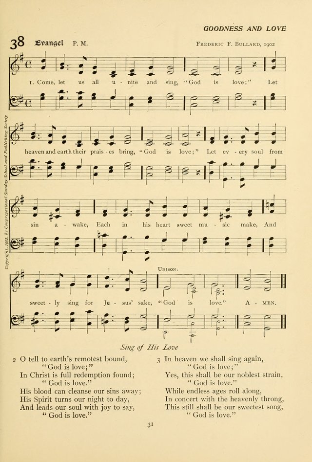 The Pilgrim Hymnal page 31