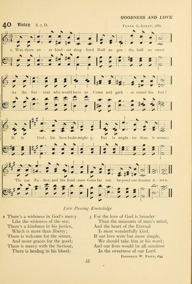The Pilgrim Hymnal page 33