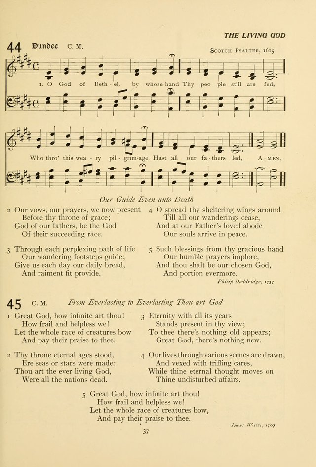 The Pilgrim Hymnal page 37
