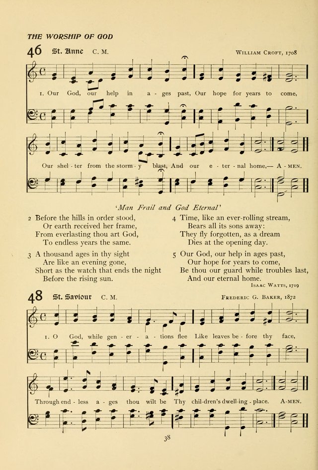 The Pilgrim Hymnal page 38