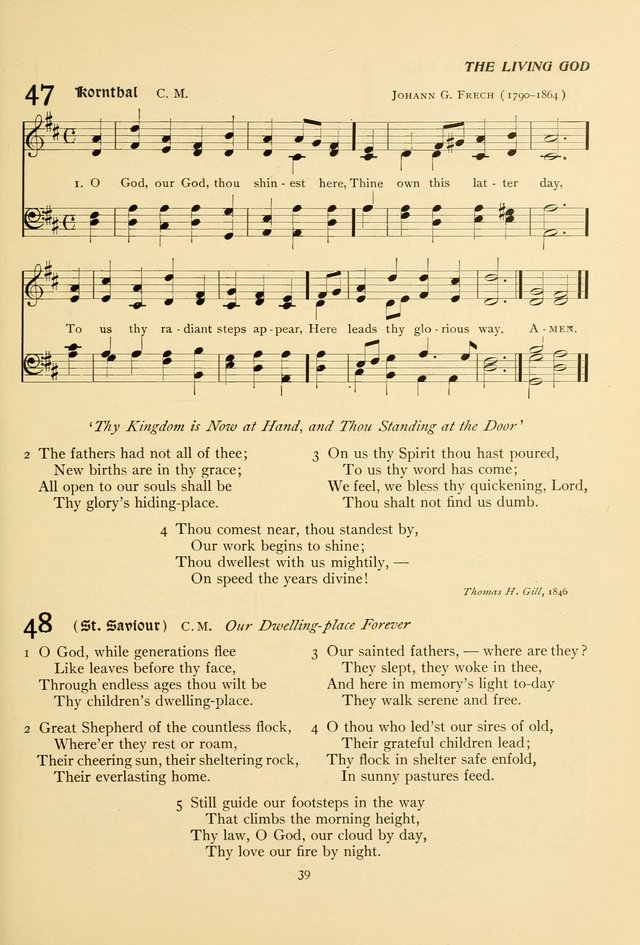 The Pilgrim Hymnal page 39