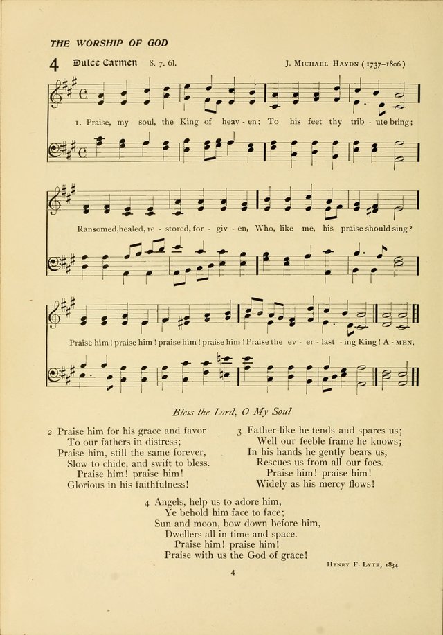 The Pilgrim Hymnal page 4
