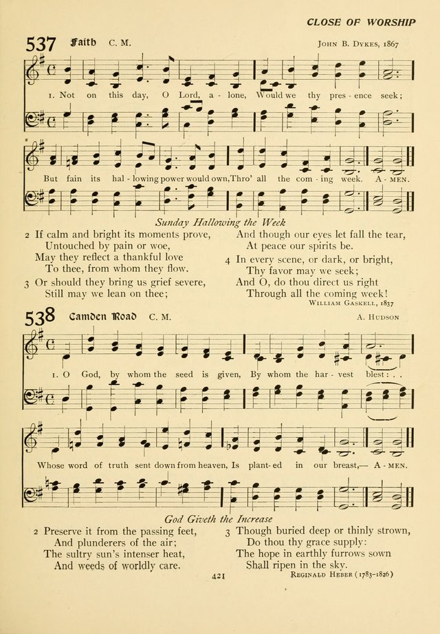 The Pilgrim Hymnal page 421
