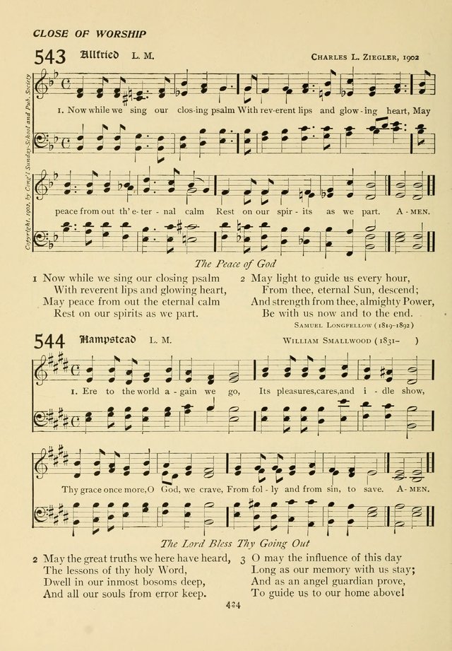 The Pilgrim Hymnal page 424