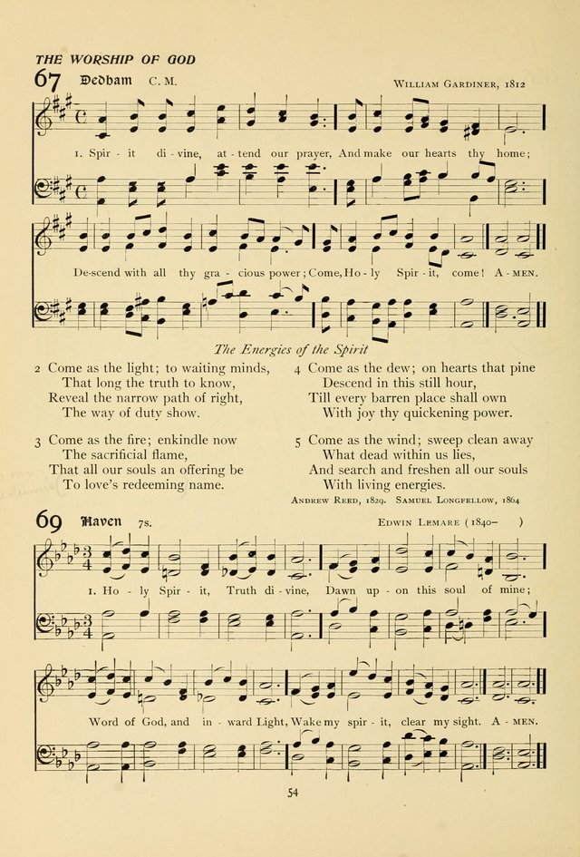 The Pilgrim Hymnal page 54