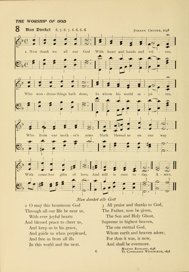 The Pilgrim Hymnal page 6