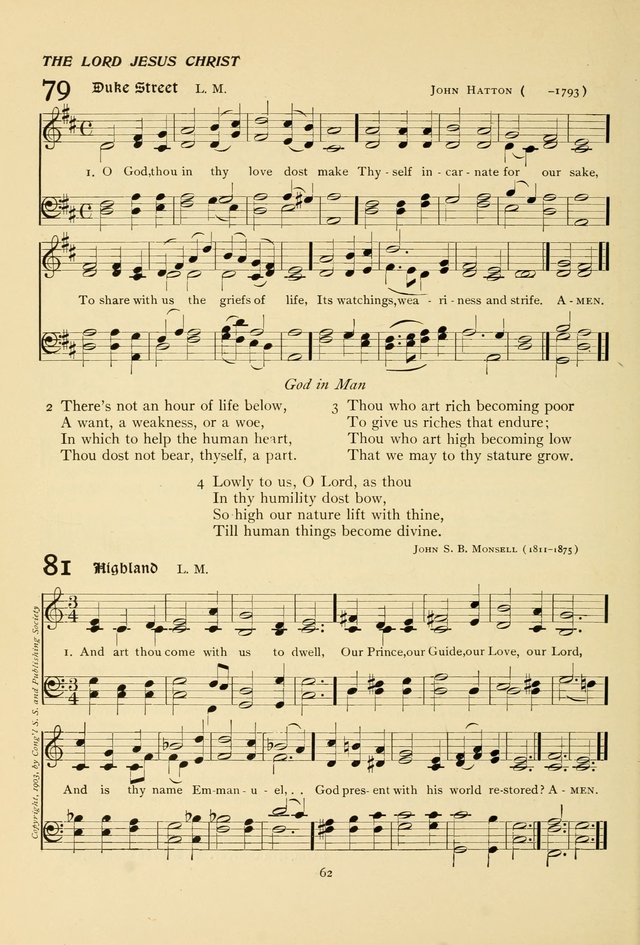 The Pilgrim Hymnal page 62