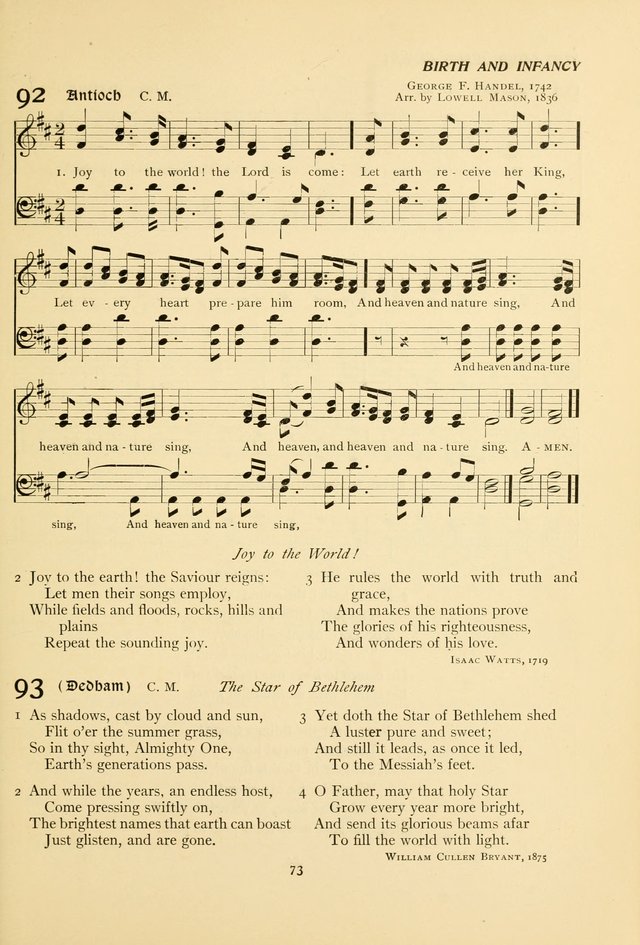 The Pilgrim Hymnal page 73