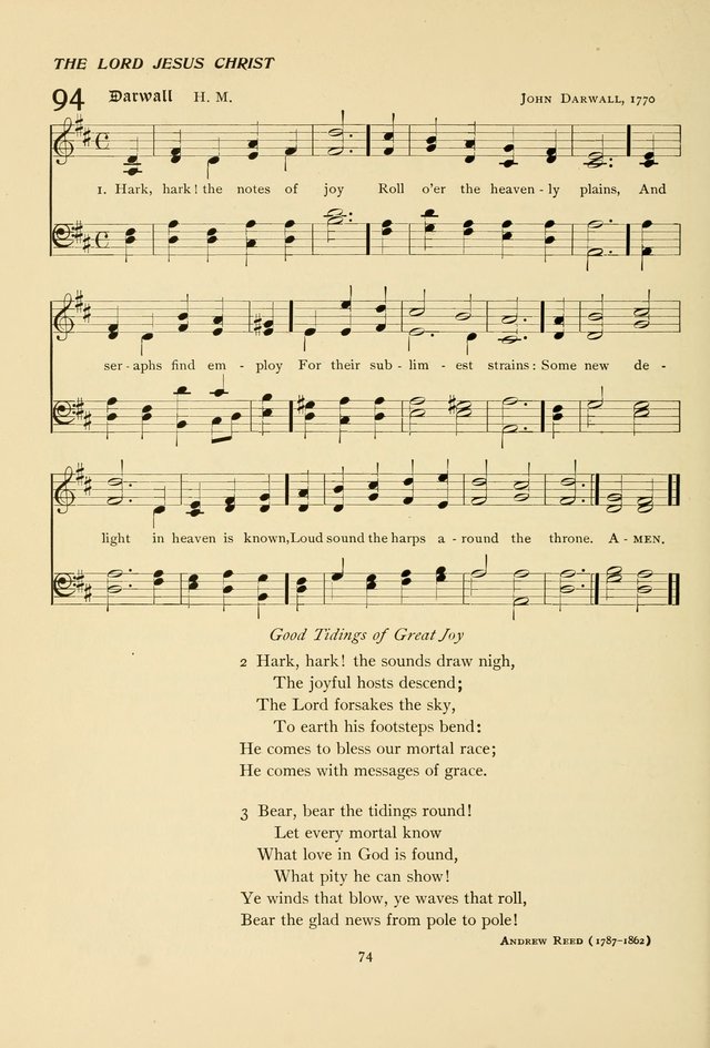The Pilgrim Hymnal page 74