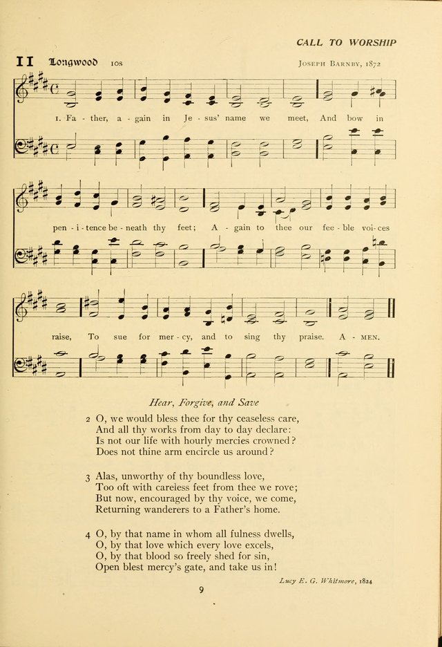 The Pilgrim Hymnal page 9