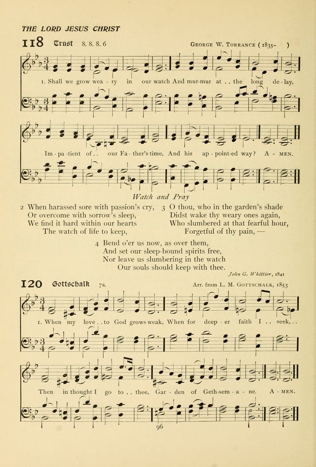 The Pilgrim Hymnal page 96