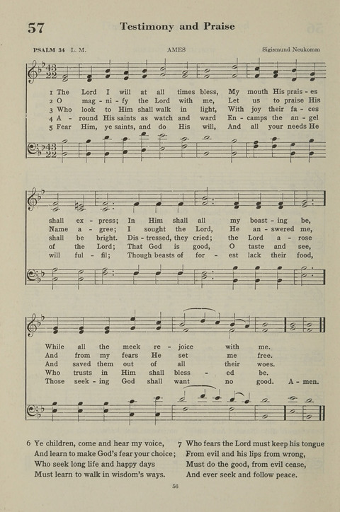 The Psalter Hymnal: The Psalms and Selected Hymns page 56