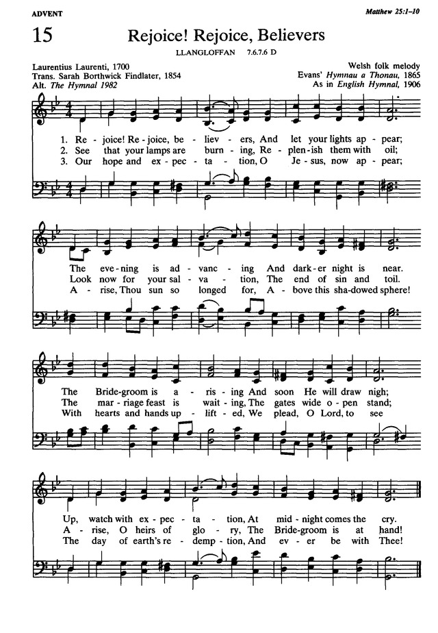 The Presbyterian Hymnal: hymns, psalms, and spiritual songs page 16