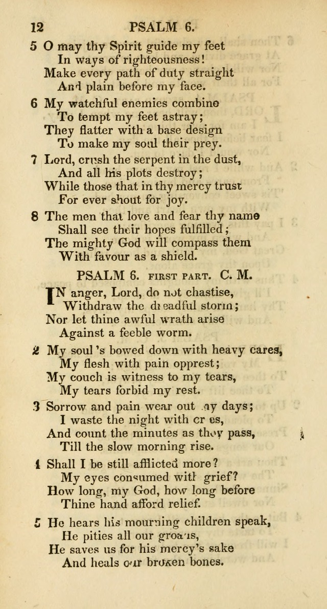 Psalms and Hymns Adapted to Public Worship, and Approved by the General Assembly of the Presbyterian Church in the United States of America page 12