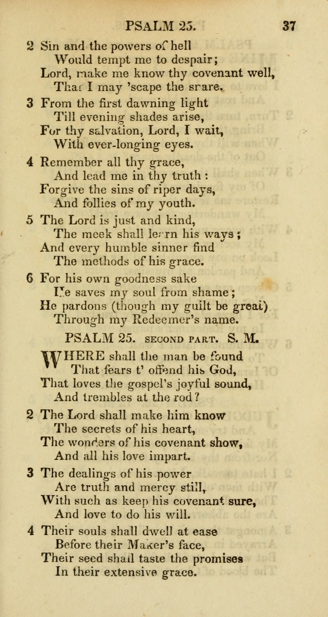 Psalms and Hymns Adapted to Public Worship, and Approved by the General Assembly of the Presbyterian Church in the United States of America page 37