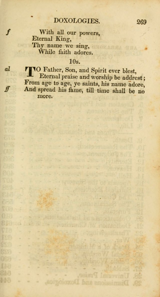 Psalms and Hymns, Adapted to Public Worship: and approved by the General Assembly of the Presbyterian Church in the United States of America: the latter being arranged according to subjects... page 269