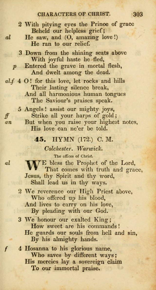 Psalms and Hymns, Adapted to Public Worship: and approved by the General Assembly of the Presbyterian Church in the United States of America: the latter being arranged according to subjects... page 303
