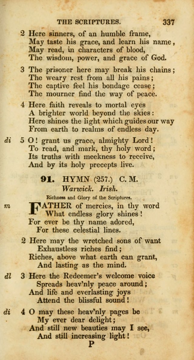 Psalms and Hymns, Adapted to Public Worship: and approved by the General Assembly of the Presbyterian Church in the United States of America: the latter being arranged according to subjects... page 337