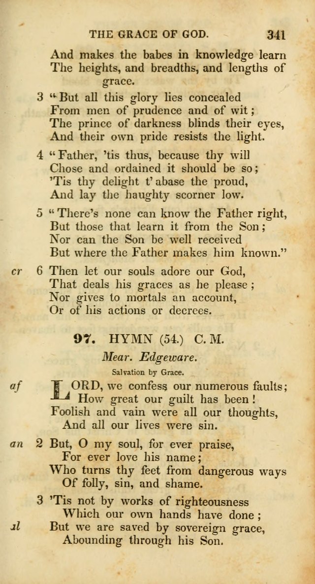 Psalms and Hymns, Adapted to Public Worship: and approved by the General Assembly of the Presbyterian Church in the United States of America: the latter being arranged according to subjects... page 341