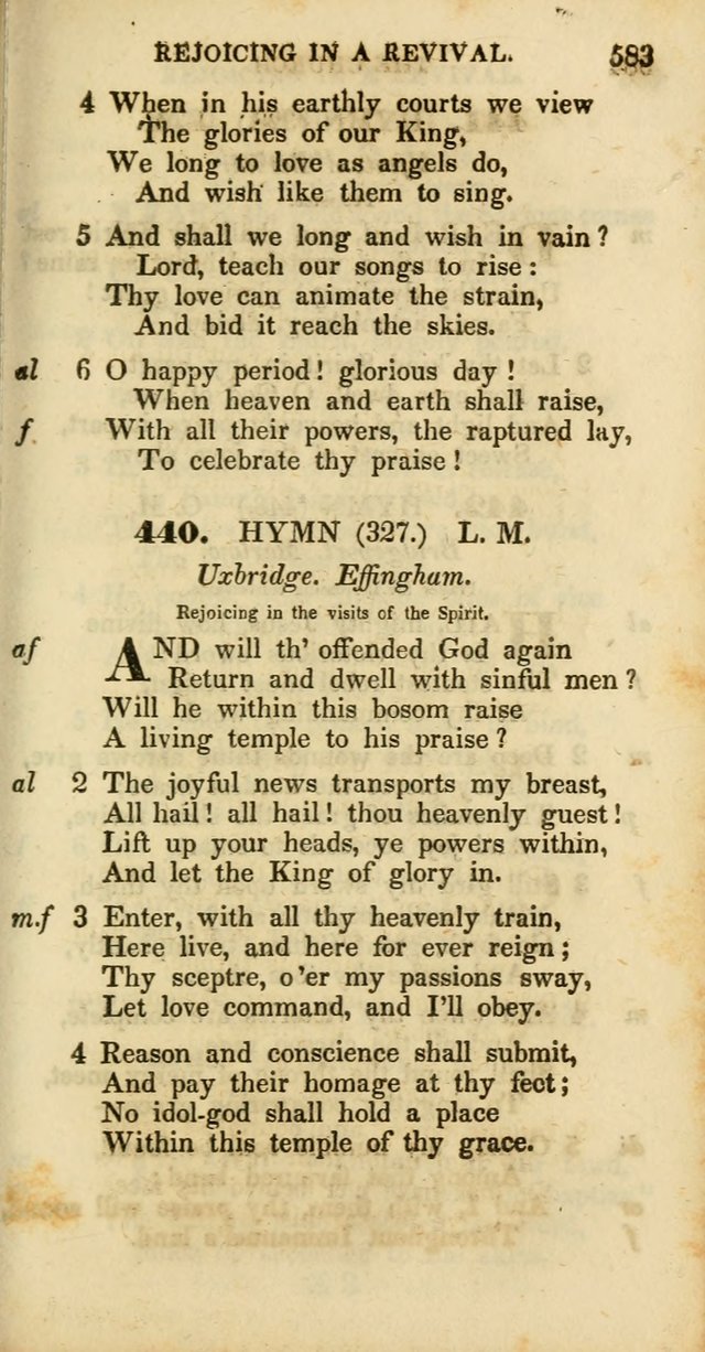 Psalms and Hymns, Adapted to Public Worship: and approved by the General Assembly of the Presbyterian Church in the United States of America: the latter being arranged according to subjects... page 585