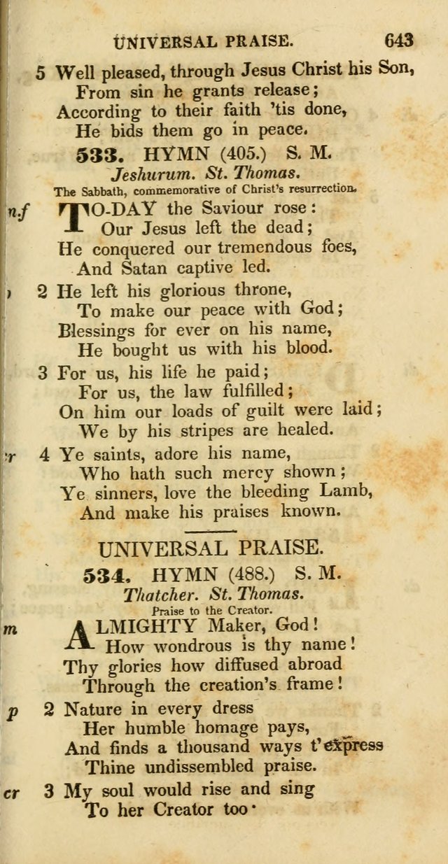 Psalms and Hymns, Adapted to Public Worship: and approved by the General Assembly of the Presbyterian Church in the United States of America: the latter being arranged according to subjects... page 647