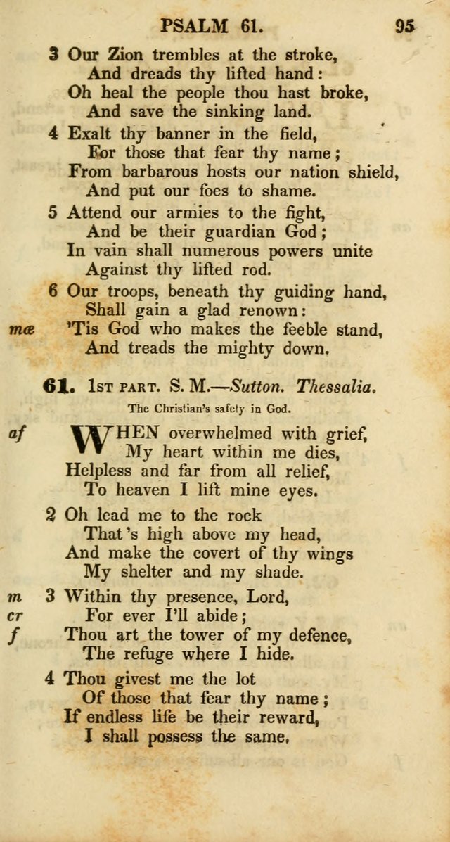 Psalms and Hymns, Adapted to Public Worship: and approved by the General Assembly of the Presbyterian Church in the United States of America: the latter being arranged according to subjects... page 95