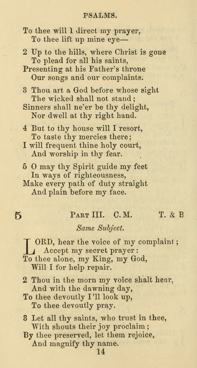 Psalms and Hymns: adapted to social, private and public worship in the Cumberland Presbyterian Chruch page 14