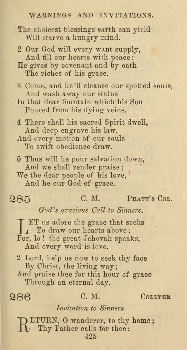 Psalms and Hymns: adapted to social, private and public worship in the Cumberland Presbyterian Chruch page 425