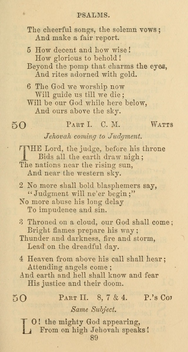 Psalms and Hymns: adapted to social, private and public worship in the Cumberland Presbyterian Chruch page 89