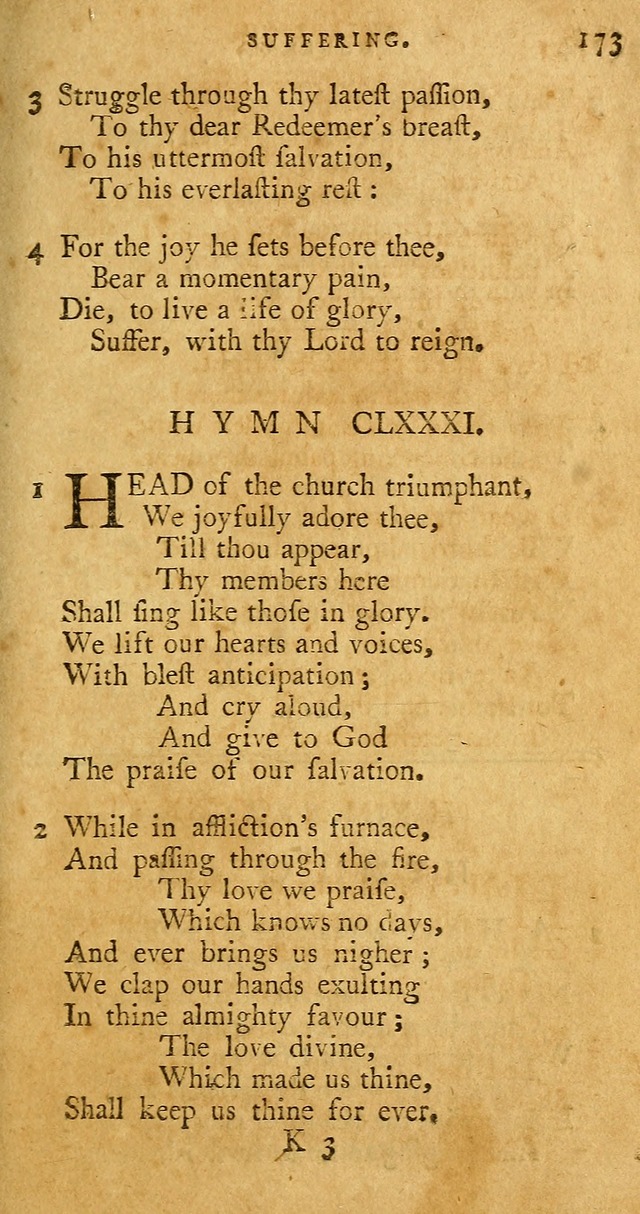 A Pocket hymn book, designed as a constant companion for the pious: collected from various authors page 180