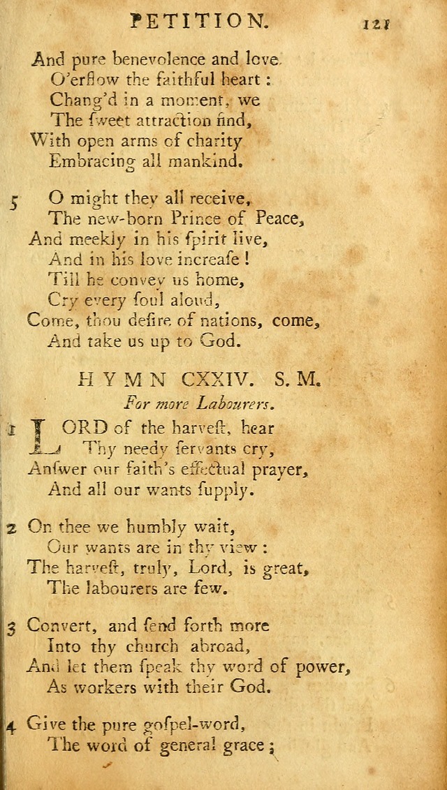 A Pocket hymn-book, designed as a constant companion for the pious: collected from various authors (11th ed.) page 121