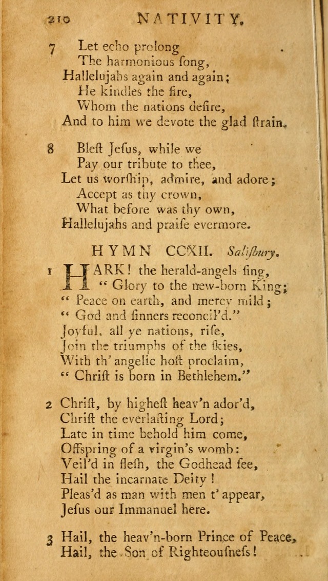 A Pocket hymn-book, designed as a constant companion for the pious: collected from various authors (11th ed.) page 210
