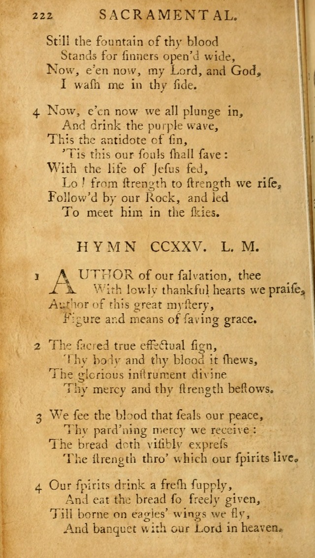 A Pocket hymn-book, designed as a constant companion for the pious: collected from various authors (11th ed.) page 222