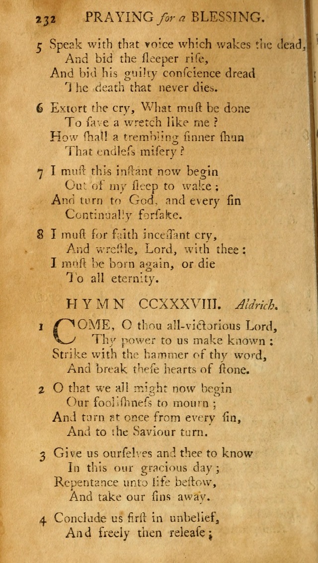 A Pocket hymn-book, designed as a constant companion for the pious: collected from various authors (11th ed.) page 232