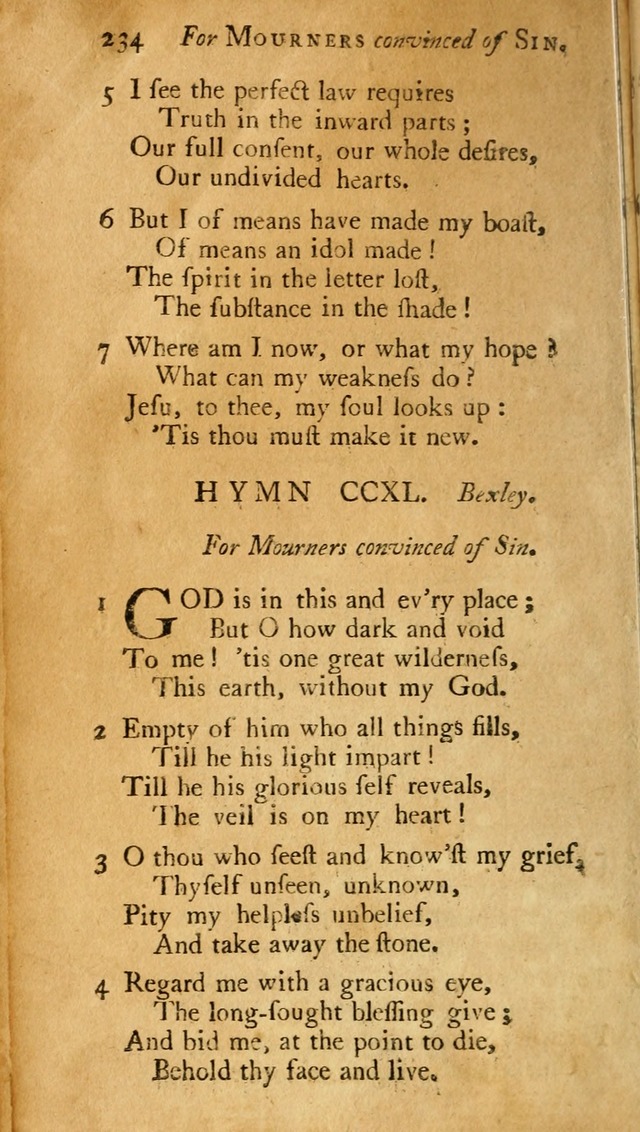 A Pocket hymn-book, designed as a constant companion for the pious: collected from various authors (11th ed.) page 234