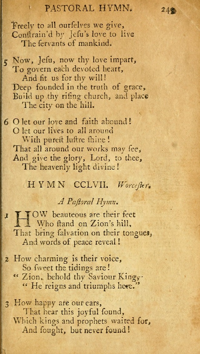 A Pocket hymn-book, designed as a constant companion for the pious: collected from various authors (11th ed.) page 249