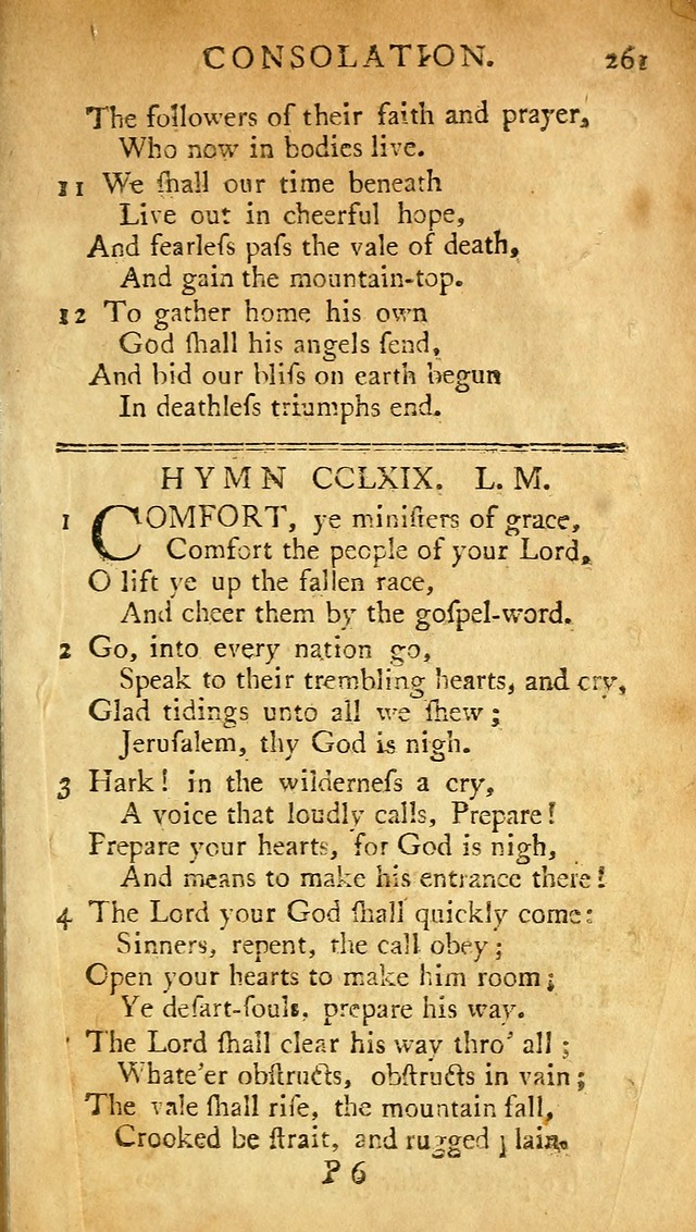 A Pocket hymn-book, designed as a constant companion for the pious: collected from various authors (11th ed.) page 261