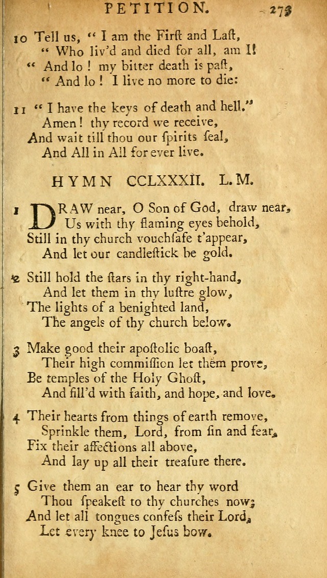 A Pocket hymn-book, designed as a constant companion for the pious: collected from various authors (11th ed.) page 273