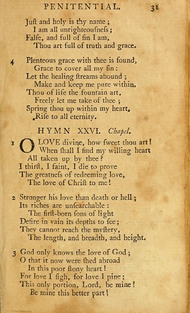 A Pocket hymn-book, designed as a constant companion for the pious: collected from various authors (11th ed.) page 31