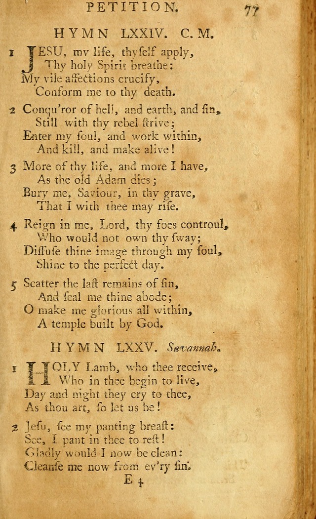 A Pocket hymn-book, designed as a constant companion for the pious: collected from various authors (11th ed.) page 77