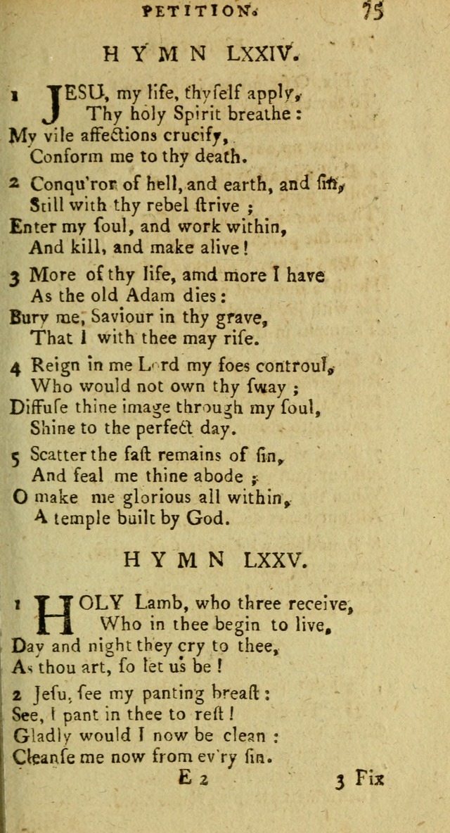 A Pocket Hymn Book: designed as a constant companion for the pious, collected from various authors (9th ed.) page 75