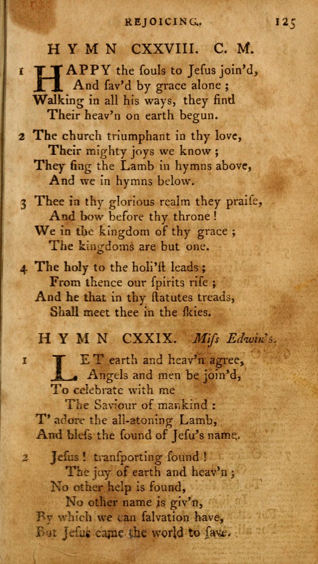 A Pocket Hymn-Book: designed as a constant companion for the pious: collected from various authors. (21st ed.) page 125