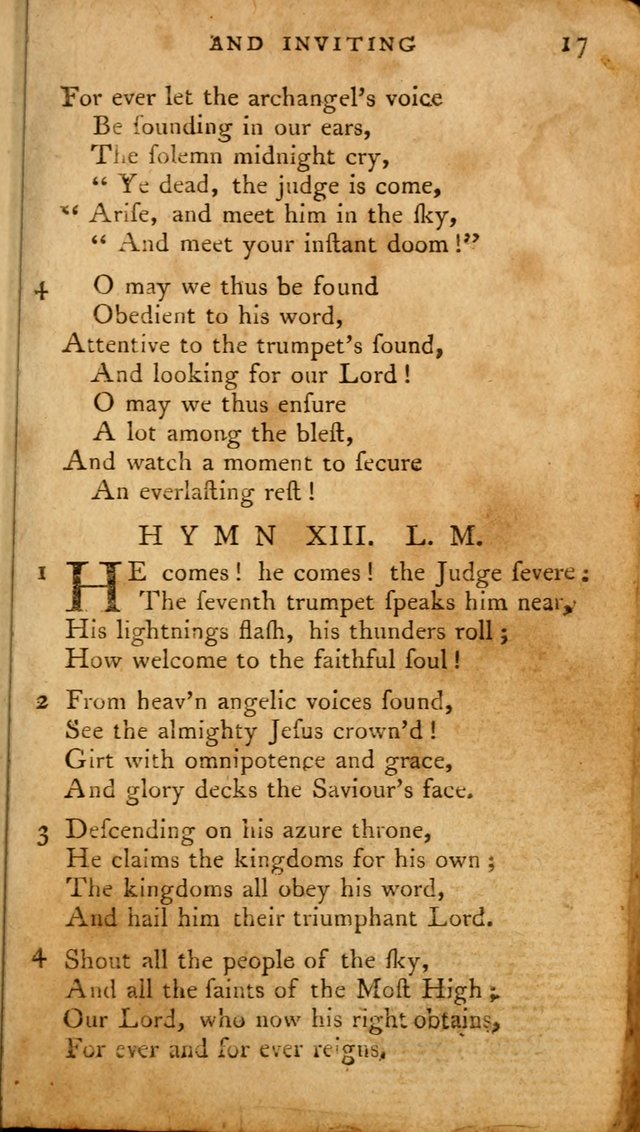 A Pocket Hymn-Book: designed as a constant companion for the pious: collected from various authors. (21st ed.) page 17