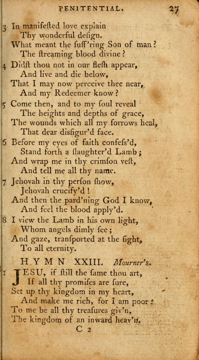 A Pocket Hymn-Book: designed as a constant companion for the pious: collected from various authors. (21st ed.) page 27