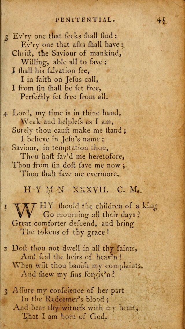 A Pocket Hymn-Book: designed as a constant companion for the pious: collected from various authors. (21st ed.) page 41