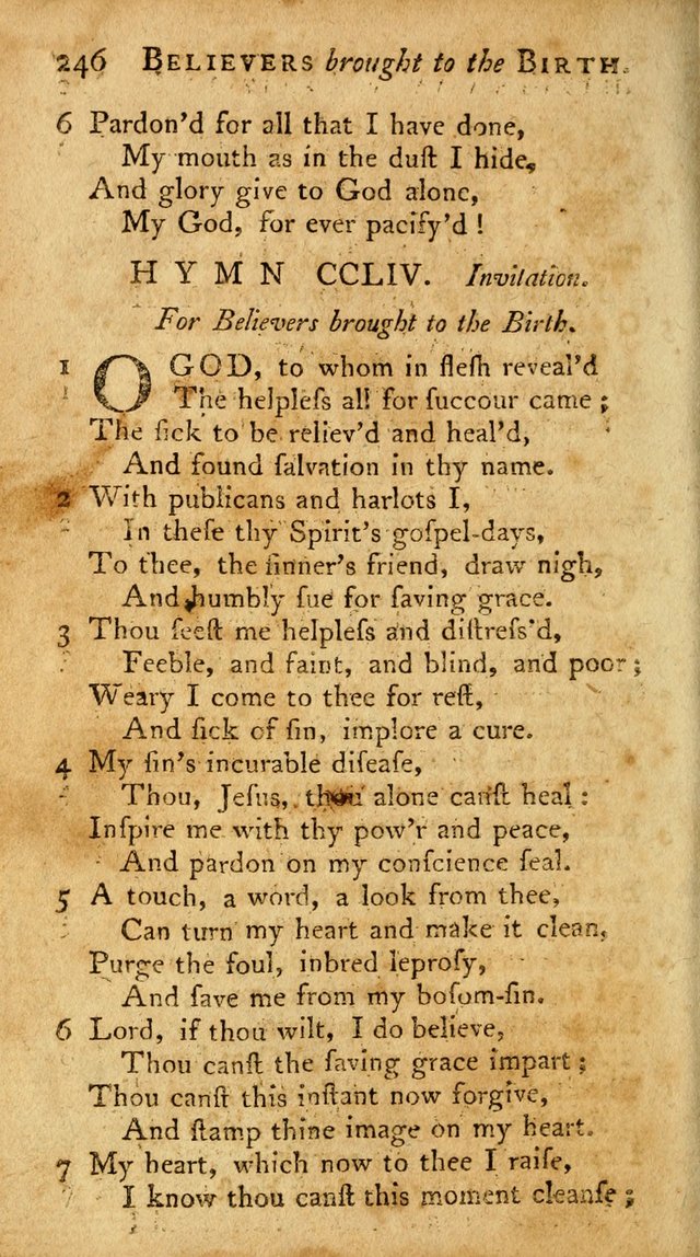 A Pocket Hymn Book, Designed as a Constant Companion for the Pious,  Collected from Various Authors. 28th ed. page 246