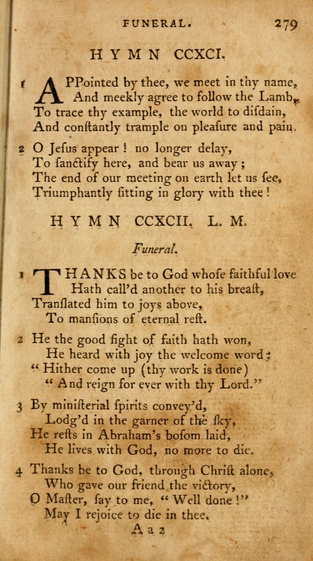 A Pocket Hymn Book, Designed as a Constant Companion for the Pious,  Collected from Various Authors. 28th ed. page 279