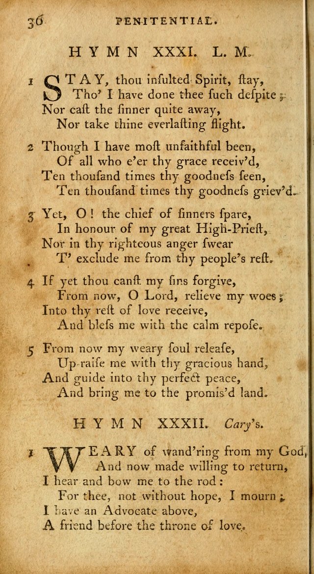 A Pocket Hymn Book, Designed as a Constant Companion for the Pious,  Collected from Various Authors. 28th ed. page 36