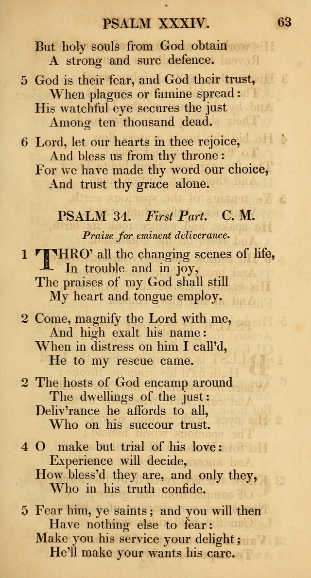The Psalms and Hymns, with the Catechism, Confession of Faith, and Liturgy, of the Reformed Dutch Church in North America page 65